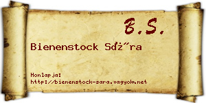 Bienenstock Sára névjegykártya